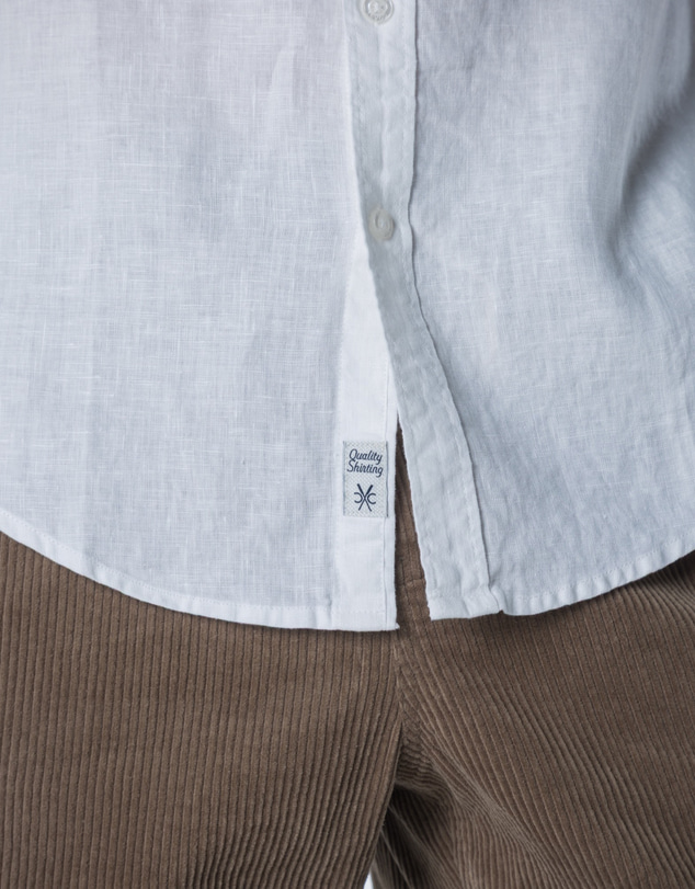 Coast Clothing - Long Sleeve Linen Shirt: White