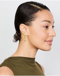 Lovisa - Waterproof Gold Plated Stainless Steel Twisted Hoop Earrings 3-Pack