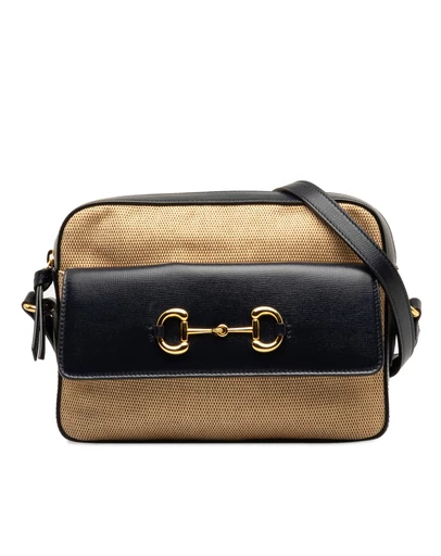Pre-Loved by Azura Reborn - Pre-Loved Gucci Horsebit 1955 Small Crossbody Bag in BeigeEbony
