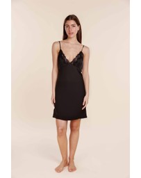 Gingerlilly - Azalia Silky Satin Short Chemise