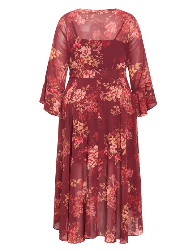 City Chic - Bloom Print Wrap Maxi Dress