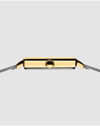 Bering - Bering Classic 26mm Polished Gold Case and Silver Strap Watch