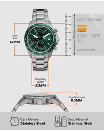 Fossil - Autocross Silver Tone Chronograph Watch