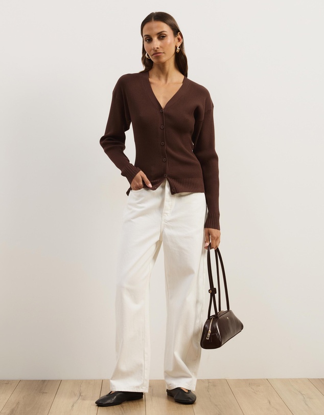 Atmos&Here - Nyla Button Front Knit Cardigan