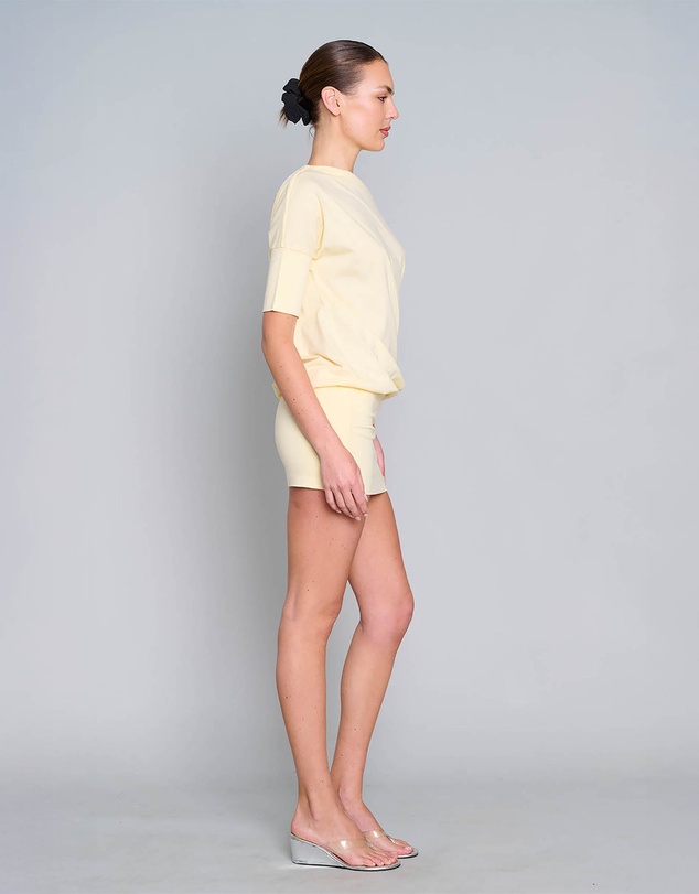 Love and Nostalgia - Gabby Ballet Tee Dress - Lemon Yellow
