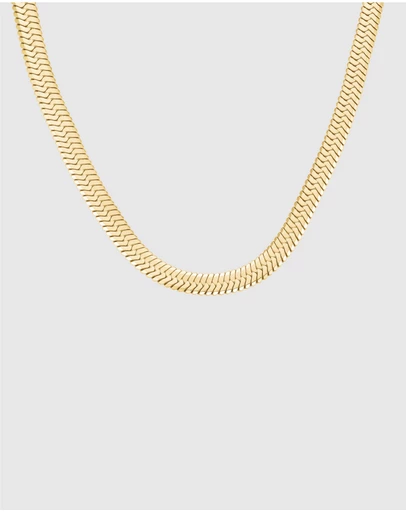 Rosefield - Large Snake Gold-Tone Necklace