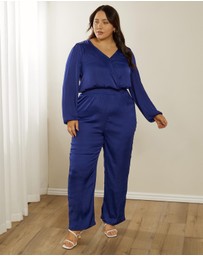 Atmos&Here Curvy - Ana Satin Jumpsuit