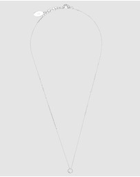 Georgini - Georgini Opal Glow Blue Created Opal Circle Silver Pendant