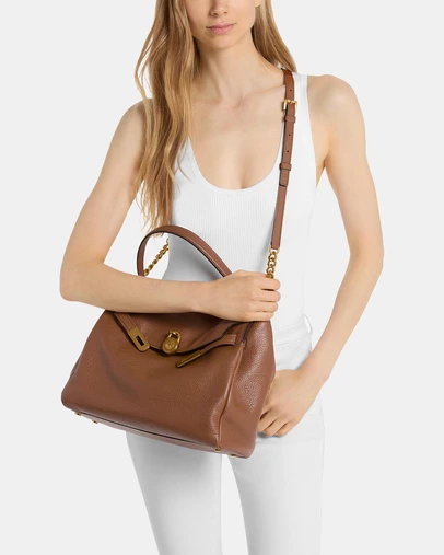 Michael Kors - Hamilton Large Textured Leather Slouchy Satchel