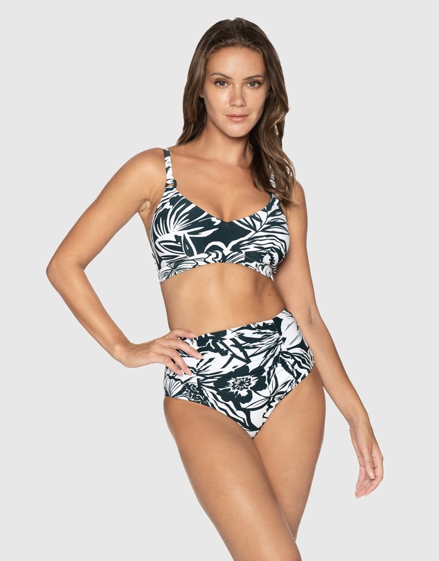 Nip Tuck Swim - Green Nostaligic Summer Teresa Bikini Top