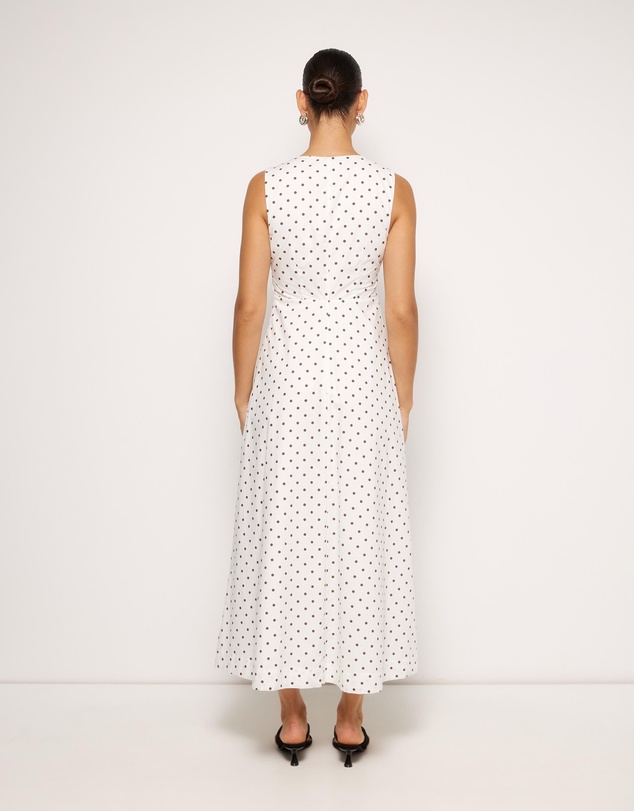 AERE - Juniper Tie Front Cotton Midi Dress