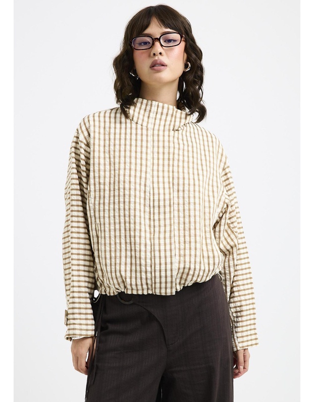 Insight - Myla Puckered Check Windbreaker
