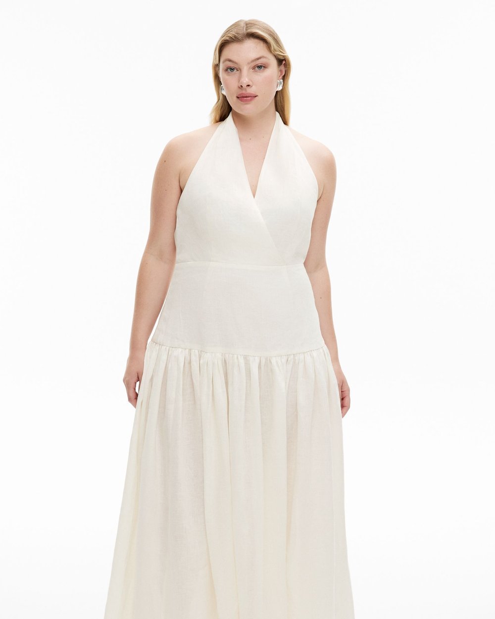 chinese dress ladies Brightwell Backless Maxi Dress | White | Womens