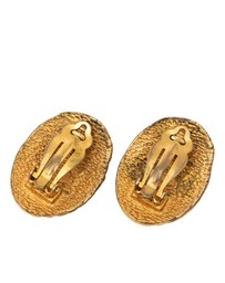 Pre-Loved by Azura Reborn - Pre-Loved CC Gold Plated Woven Oval Clip on Earrings
