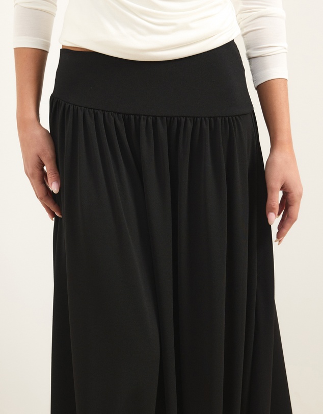 Atmos&Here - Marin Asymmetric Waistline Maxi Skirt