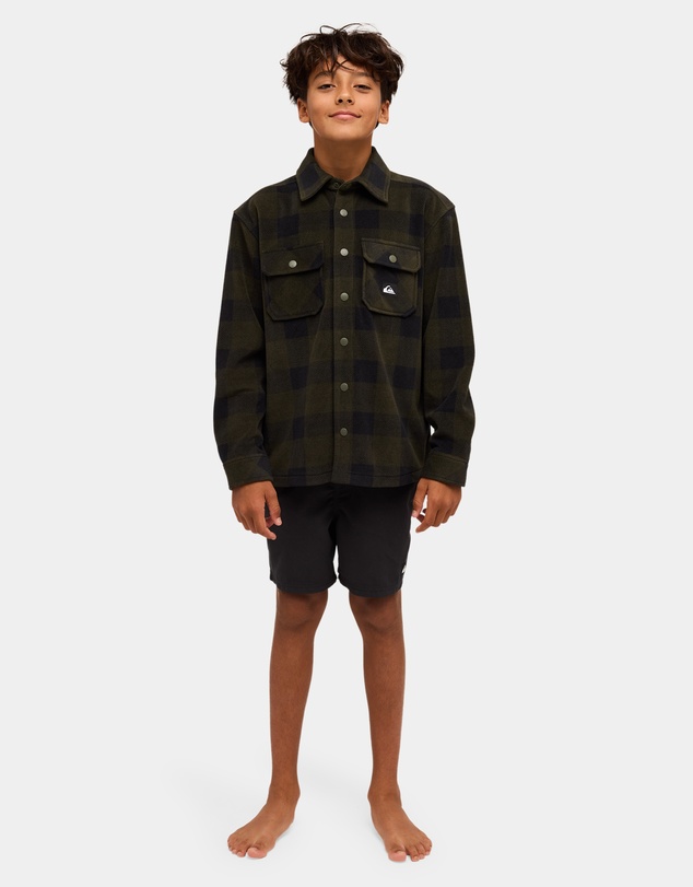 Quiksilver - Boys 8 to 16 Bering Strait Check Long Sleeve Shirt