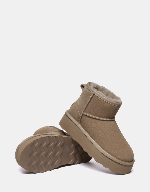 EVERAU - Australian Shepherd Ugg Rommie Platform Cow Suede Upper UGG Boots