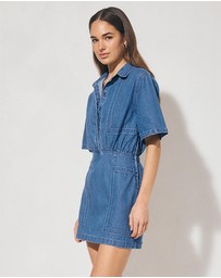 MON RENN - Indigo Denim Mini Dress