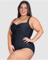 B Free Intimate Apparel - Plus Size One-Piece Swimsuit with Ruched Bust