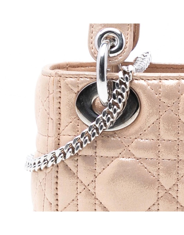 Pre-Loved by Azura Reborn - Pre-Loved Mini Iridescent Lambskin Cannage Lady Dior