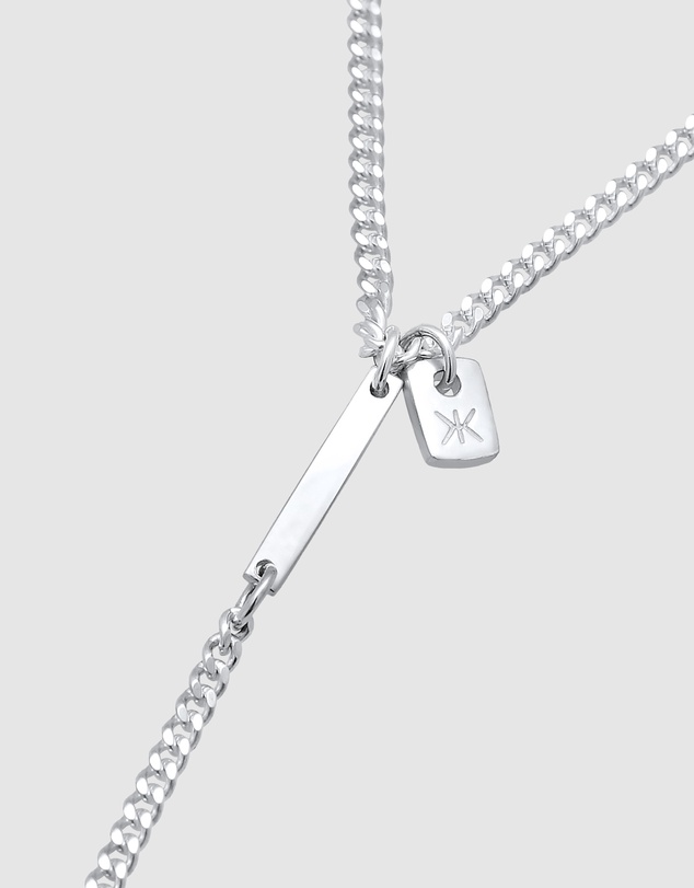 Kuzzoi - ICONIC EXCLUSIVE - Y-Curb Chain Necklace in 925 Sterling Silver
