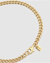 Kuzzoi - ICONIC EXCLUSIVE - Bracelet Male Big Curb Chain 925 Sterling Silver Gold Plated
