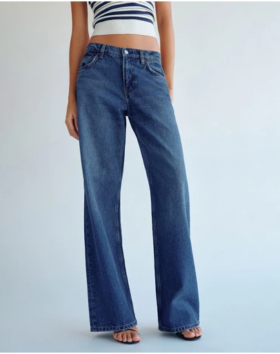 Reformation - Cary Low Rise Slouchy Wide Leg Jeans