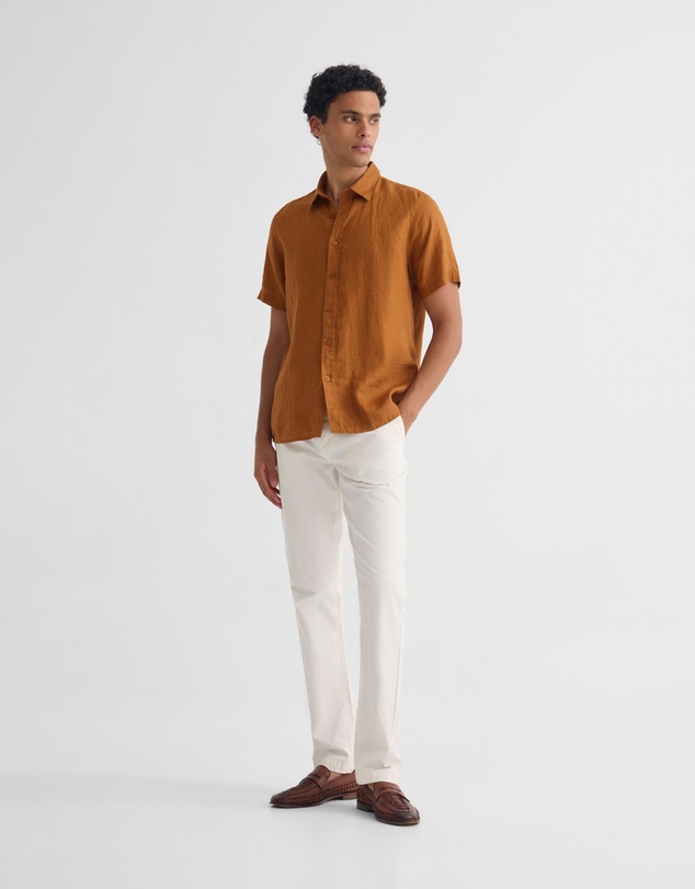 Oxford - Leyton French Linen Short Sleeve Shirt