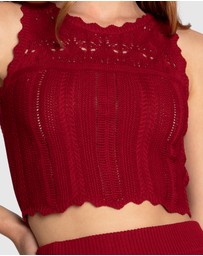 Belle & Bloom - Harvest Haze Crochet Crop Top