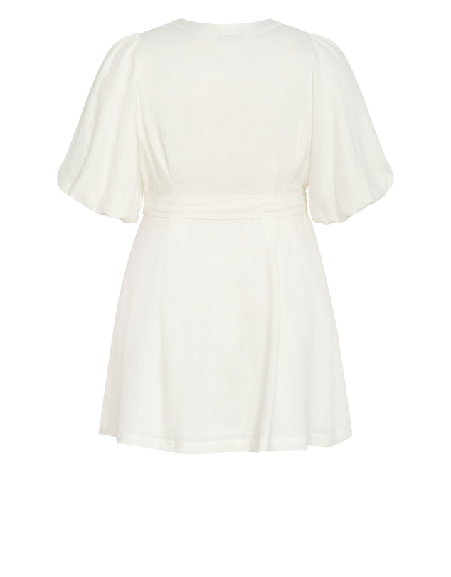 City Chic - Plus size Lori Lined Dress - ivory