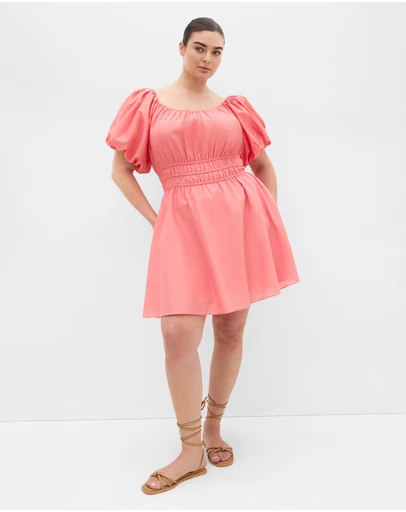 City Chic - Lilli Puff Sleeve Mini Dress