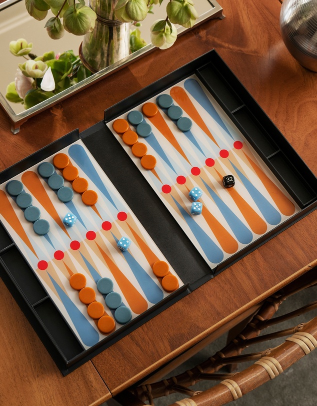 Printworks - Printworks Classic Art of Backgammon-Anthracite Grey