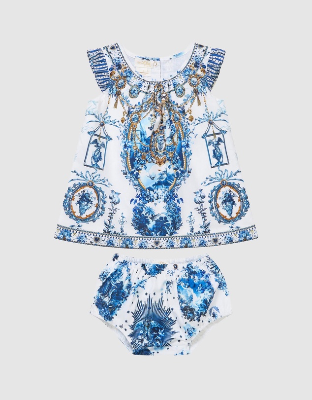 Camilla - Frill Sleeve Top and Bloomer Set - Babies