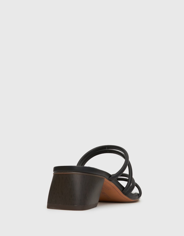 Betts - Hallie Low Wooden Block Heel Mules