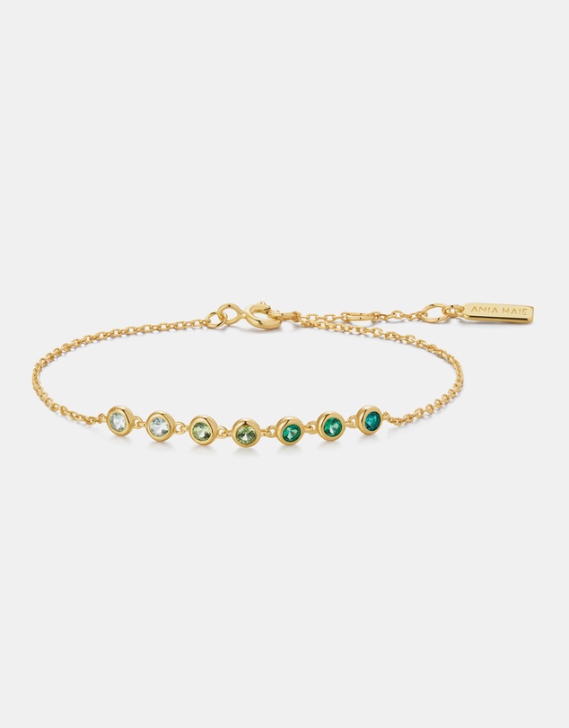 Ania Haie - Gold Green Station Bracelet