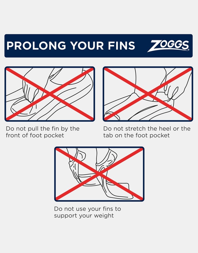 Zoggs - Long Blade Rubber Fins US 010-012