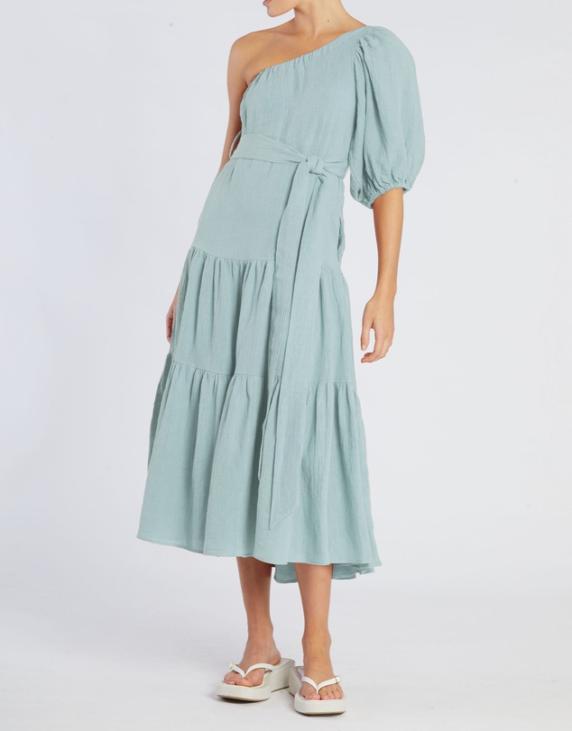 Amelius - Saloma Linen One Shoulder Dress