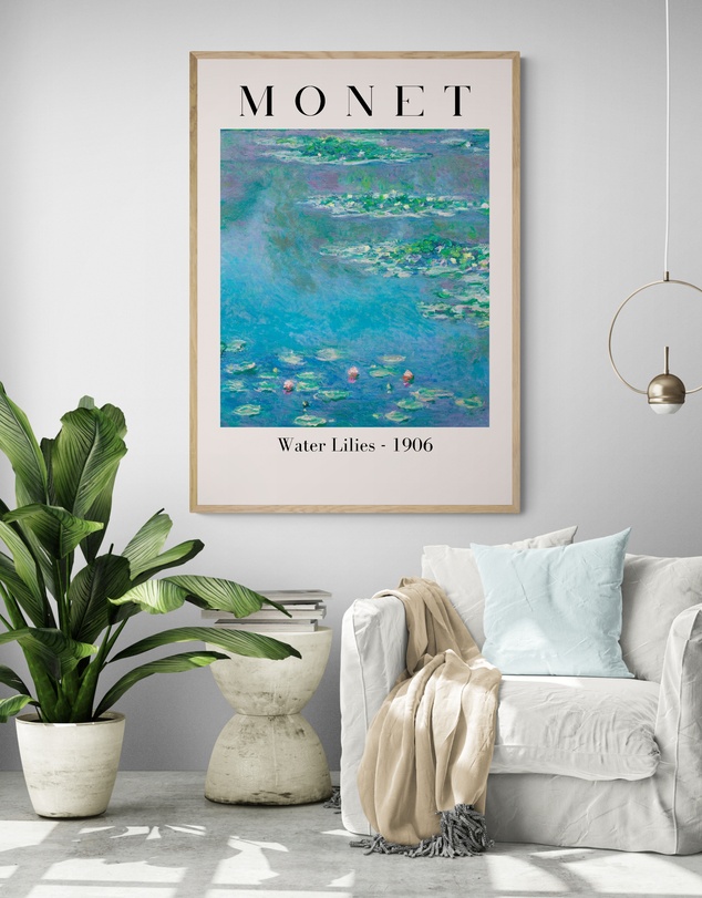 Inka Arthouse - Water Lilies by Claude Monet Art Print