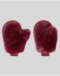 Cynthia Rowley - FAUX FUR OVERSIZED MITTENS