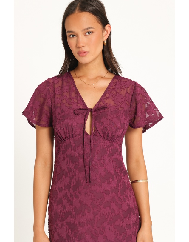 Petal & Pup - Emmy Jacquard Maxi Dress - Grape Purple