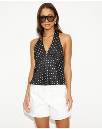 Dazie - Margaux Polka Dot Halter Top