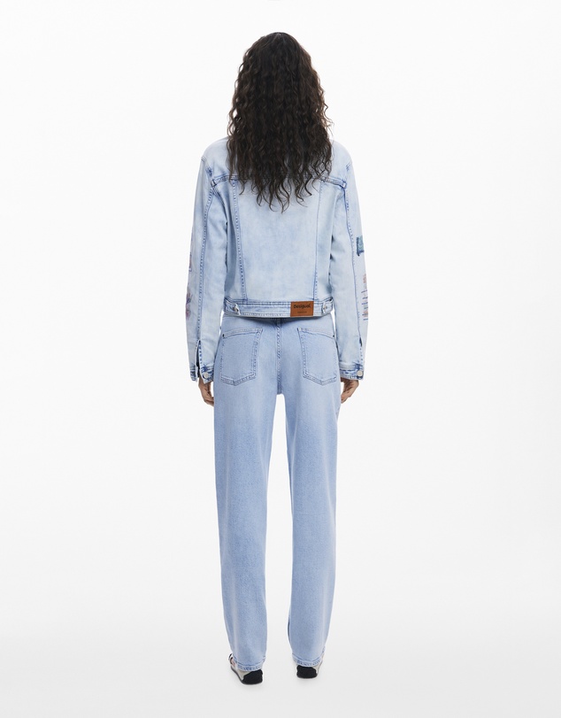 Desigual - Straight Hindi print Jean