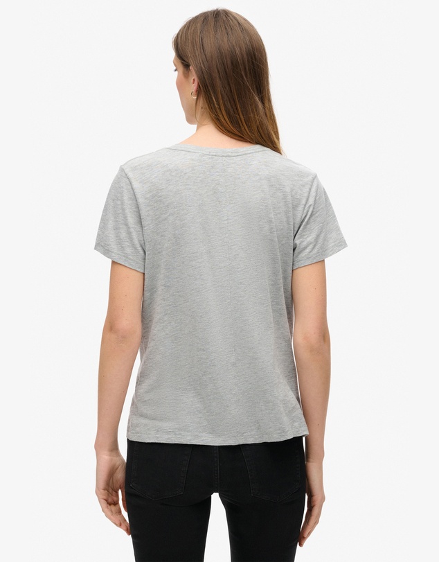 Superdry - Studios Slub Embroidered Vee Tee