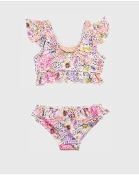 Aqua Blu Kids - Daisy Frill Bikini Set - Kids
