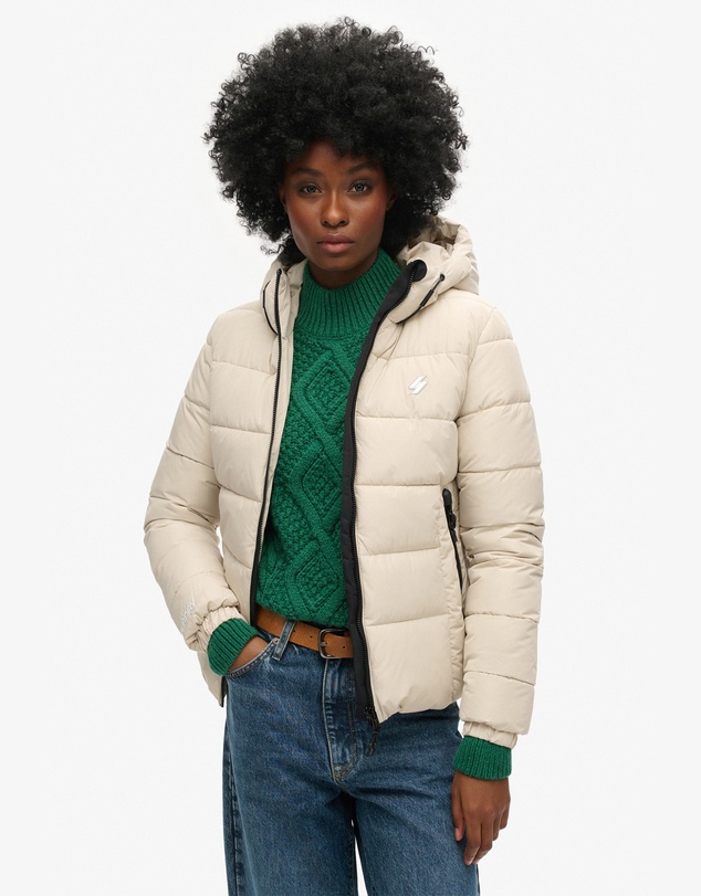 Superdry - Slim Fit Hooded Spirit Sports Puffer