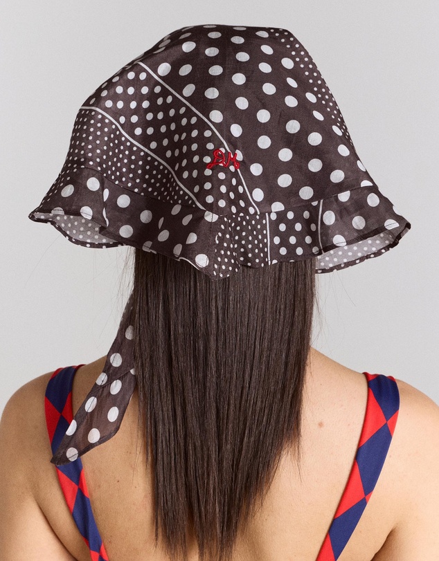 Damson Madder - Frill Edge Headscarf