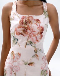 JUSTIN TONG - Ellaire Beaded Midi Dress