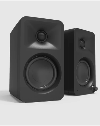 iWorld - Kanto ORA 100W Powered Reference Desktop Computer Speakers with Bluetooth 5.0 Black