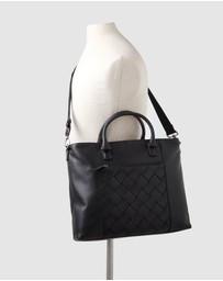 Evity - Dominic Leather Weave Tote Bag