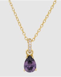 Georgini - GEORGINI WISTERIA PENDANT AMETHYST CZ GOLD
